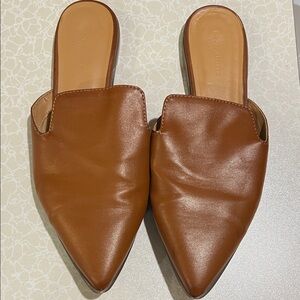 Banana Republic Tan Leather Mules